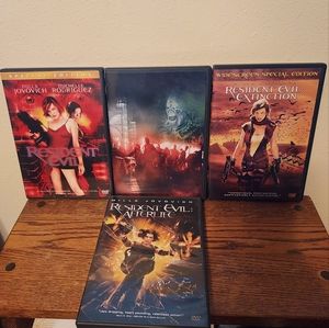 Lot Of 4 Dvds Resident Evil,Apocalypse,Extinction, Afterlife  Pre-Owned Tested
